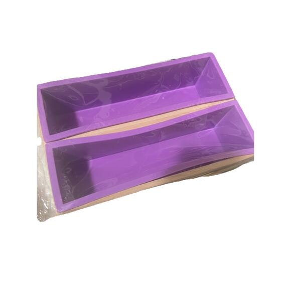 2 Soap Silicone Purple Flexible Molds New In Plastic - Picture 1 of 3